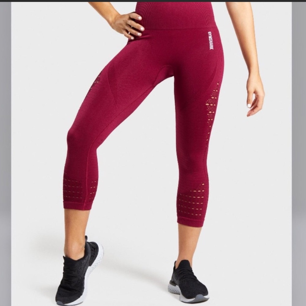 GYMSHARK BURGUNDY LEGGINGS